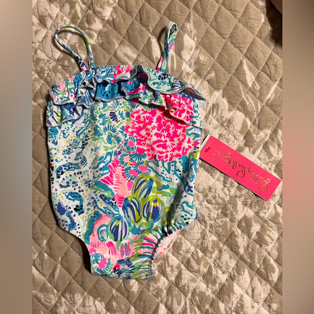 NWT - Lilly Pulitzer baby girl bathing suit. 6-12 M UPF 50